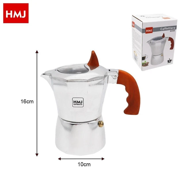 Expresso Machine À Cafetière Moka Café Rhino 3 Tasses Hmj
