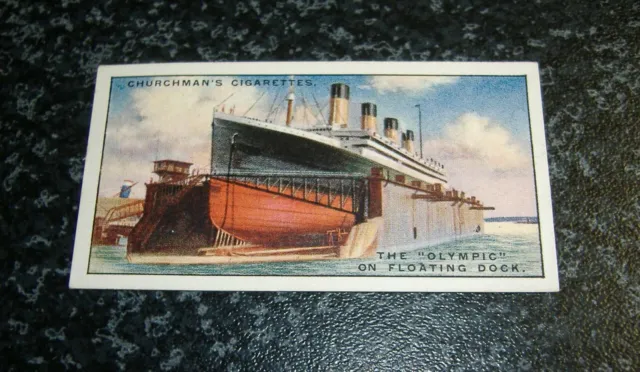 Churchman - Life in a Liner No11 - White Star Olympic On Floating Dock