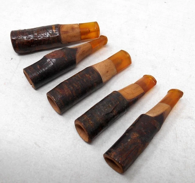 Lot de 5 fumes cigare anciens en bois - Jamais utilisés