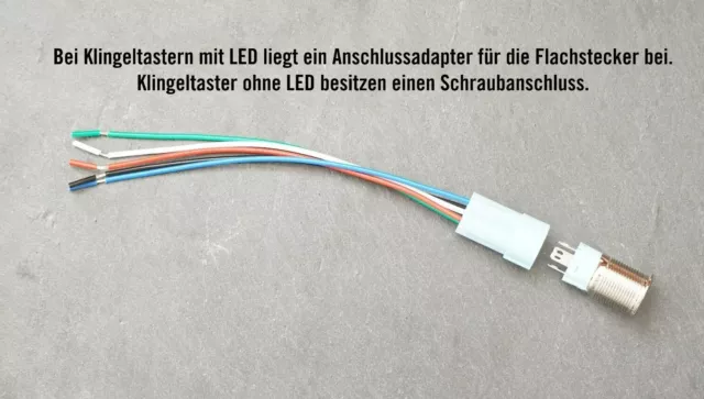 Türklingel Edelstahl mit LED Klingelplatte Klingelschild Haustürklingel Gravur 3