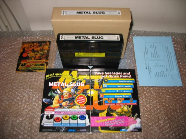 Metal Slug 1 Neo Geo Mvs Full Kit 100% Original Snk!