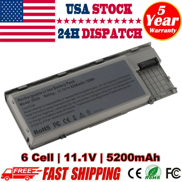 Battery for Dell Latitude D620 D630 D631 D640 PC764 TC030 M2300 Laptop Notebook