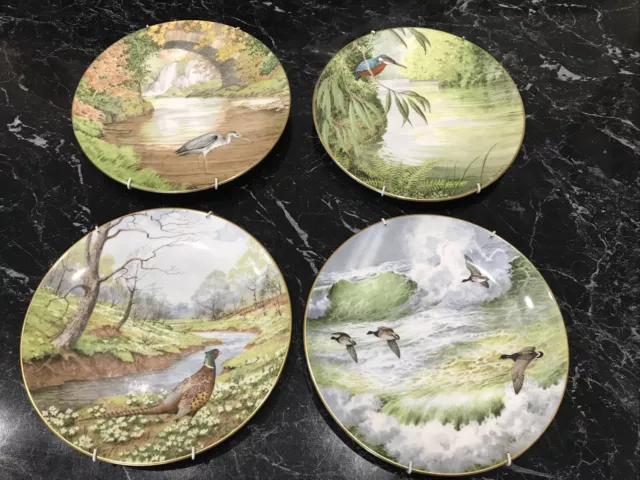 Royal Doulton waterside collection 4 x plates bird