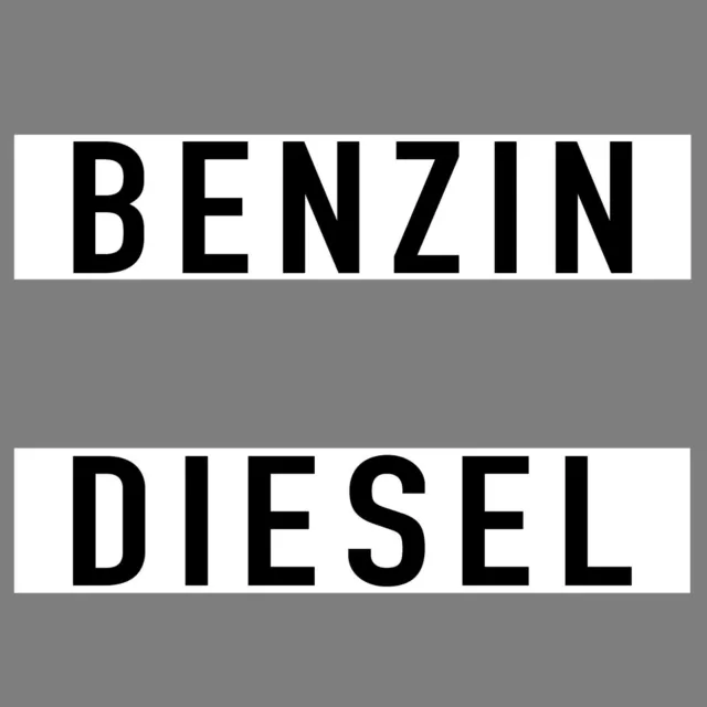 2 Aufkleber Benzin & Diesel 20cm Sticker Auto Kraftstoff Tank Kanister Hinweis