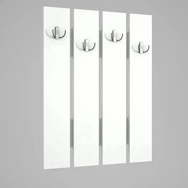 Appendiabiti Attaccapanni Porta Abiti Da Parete In Legno Colore Bianco Shabby