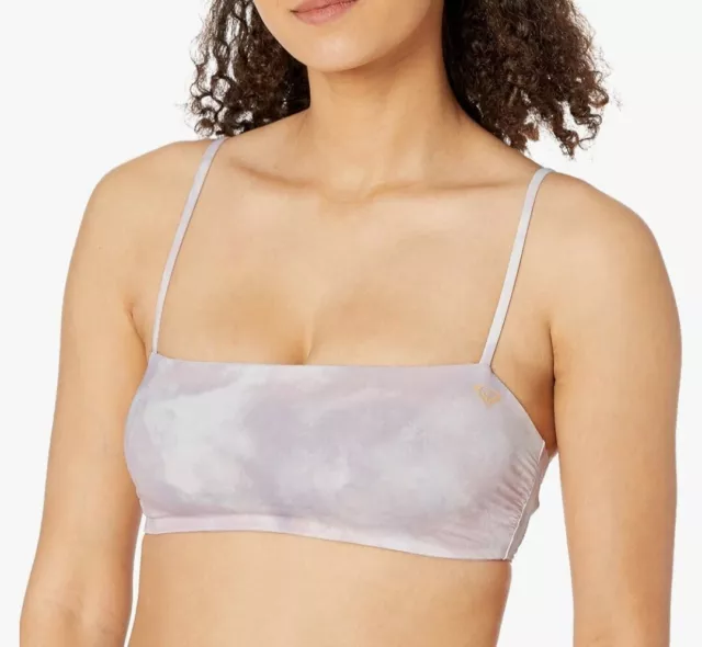 Roxy Women's Standard Sea Waves Reversible Bandeau, Orchid Petal Fly Times-Small