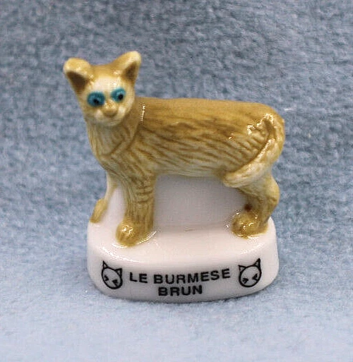 Figurine Fève Statue ❤️ Chat Chaton EUROPÉEN 35mm Félin Animal Nature Cat Kitten