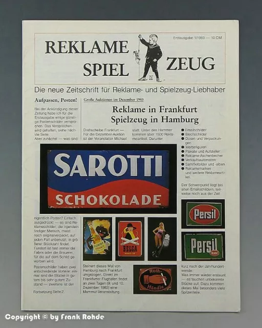 Heft REKLAME + SPIELZEUG von 1983 !!! ERSTAUSGABE