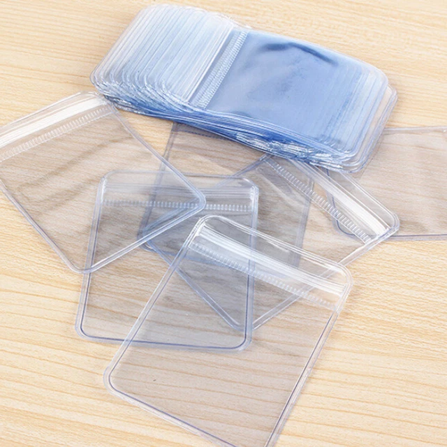 NEW 100X PVC Plastic Coin Bag Case Wallets Storage Envelopes HOT S_n8F JfF-uh
