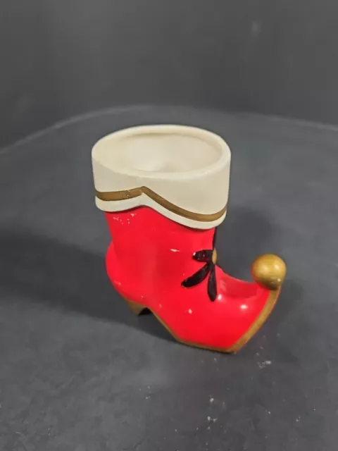 Vintage 1960 Holt Howard Red Santa Elf Boot Christmas Decoration