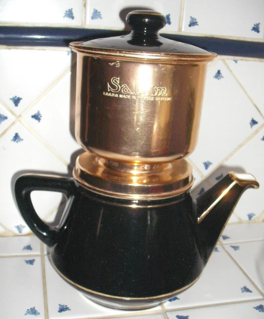 Théière / Cafetière Salam Vintage en Céramique Noire – Made