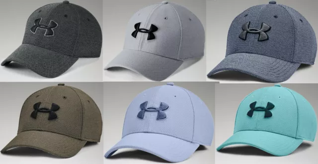 Under Armour Men's UA Heather Blitzing 3.0 Stretch Fit Cap Flex Hat Many Colors