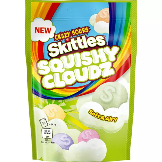 Skittles Squishy Cloudz Crazy Sours 94g UK