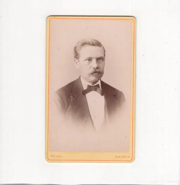 Philipp Uhl CDV Foto Herrenportrait - Gießen 1870er