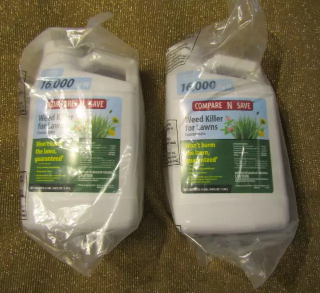 Compare-N-Save Concentrate Weed Killer (2) 1/2 Gallons 128oz Will Not Harm Lawns