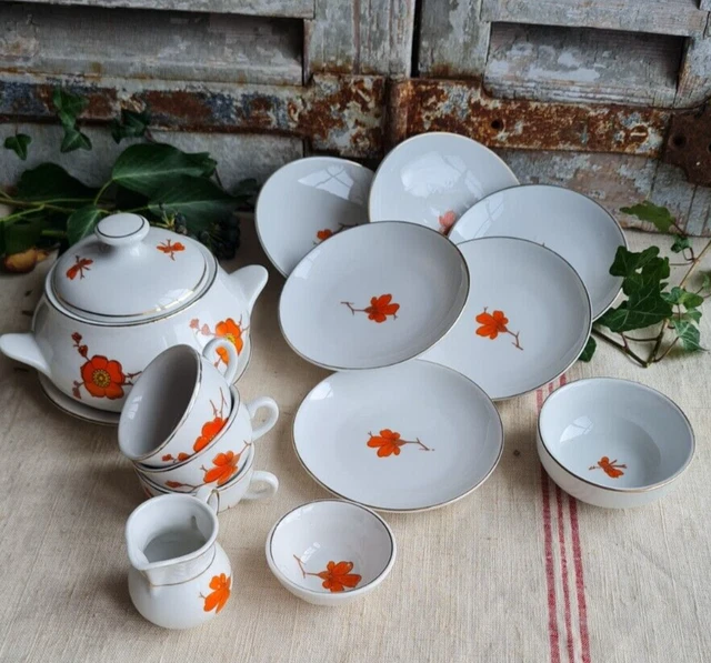 ANCIEN PLAT OVAL et soupiere pour dinette de poupée EUR 12,00 - FR