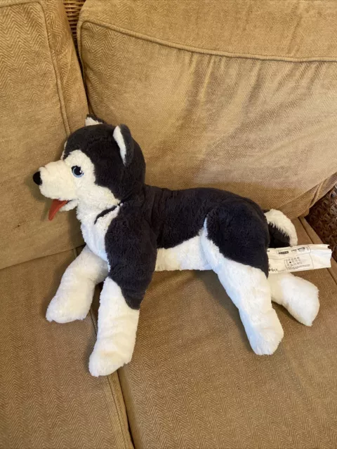 IKEA LIVLIG SIBERIAN HUSKY DOG LARGE 57cm / 22.5” PLUSH SOFT TOY