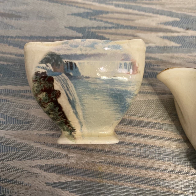 Royal Winton Grimwades Niagara Falls Creamer & Sugar Bowl Prospect Point 3