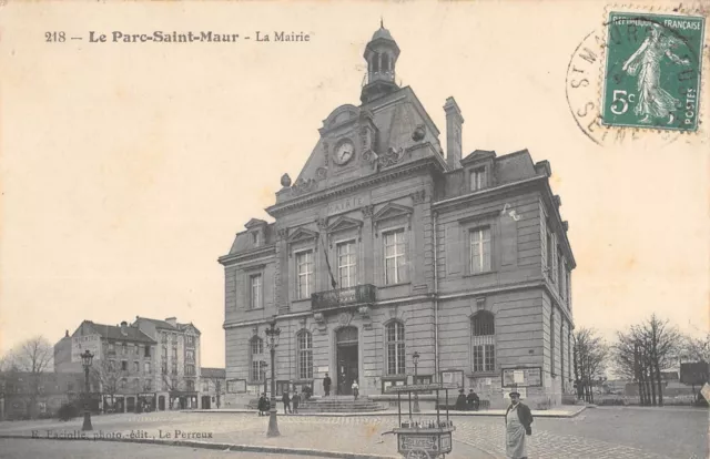 Cpa 94 Parc Saint Maur La Mairie