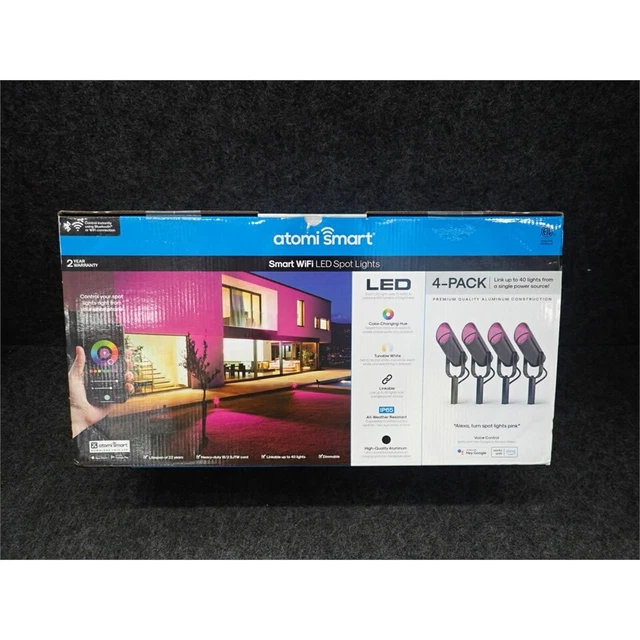 Atomi Smart AT1624 Smart WiFi LED Spot Lights 4 Pack 400 Lumens