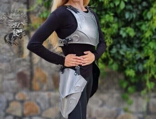 Armor Female Fantasy Costume Medieval Larp Knight Cosplay Sca Lady Chest Cuirass