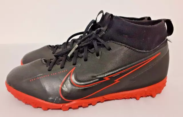 Botas de Fútbol Nike Mercurial Superfly Academy TF Astro Negras Rojas Talla 3 Reino Unido 3