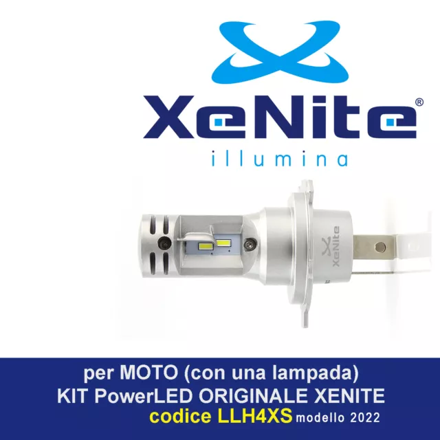 H4 XeNite OMOLOGATA MIGLIORE al MONDO 12-24 V LED UNA LAMPADA CANBUS MOTO  6000K