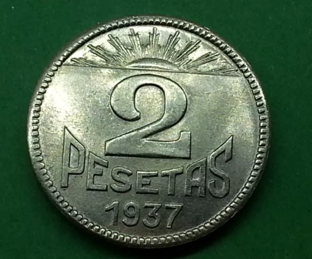 2 Pesetas 1937 CONSEJO DE ASTURIAS Y LEÓN SIN CIRCULAR SC