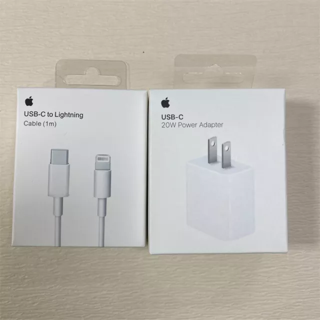 OEM Original Genuine Apple iPhone Lightning Charger Cable 3ft 20W Power Adapter 3