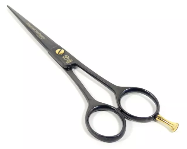 Haarschere Friseurschere BARBER-Edition 6,5" Carbonstahl SCHWARZ NTS-Solingen 25 3