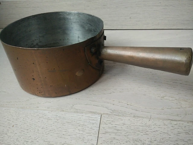 Lot De 6 Coquetiers Anciens En Cuivre - Forme Casserole (occasion)