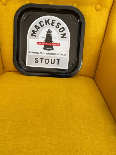 Mackeson Stout Beer Tray Pub Bar Retro Mancave Garden