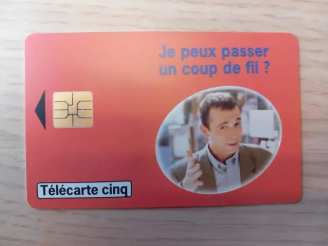 Télécarte 5 cinq unites GN 377 "point phone"  bel état (2 photos)