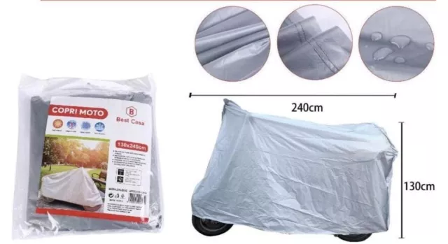 Telo Cover Coprimoto Xl 130X240 Copri Moto Scooter Impermeabile Anti Ghiaccio