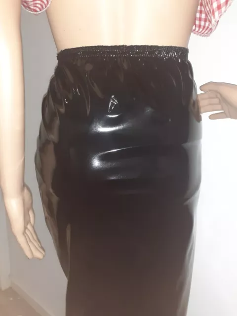 Vinyl Leatherette Midi  Hobble Skirt ,Restricted Bondage Steampunk plus Size