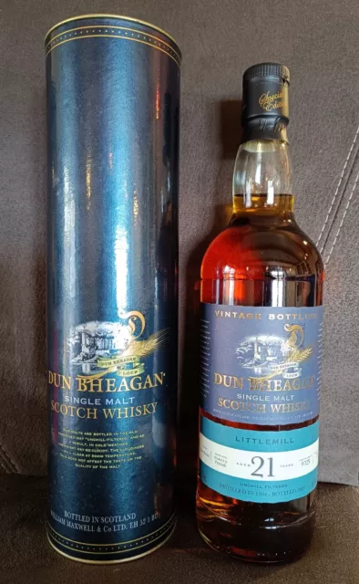 Dun Bheagan Littlemill / 21 Jahre Single Malt Scotch Whisky Sherry Finish / 46%