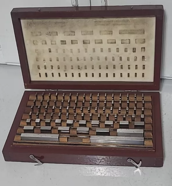 Gauge Block Set, Industrial Tooling 81 Pcs, Complete, Steel,  .050" to 4.000"