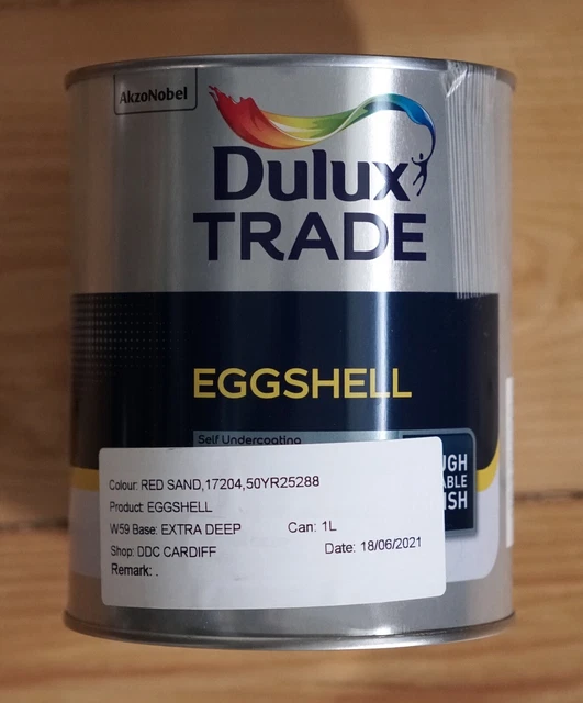 DULUX TRADE EGGSHELL Extra Deep Self Undercoating Paint 1L "Red Sand