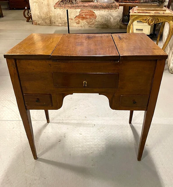 ANTICA '800 TOILETTE DI LEGNO CON CASSETI E SPECCHIO Madia