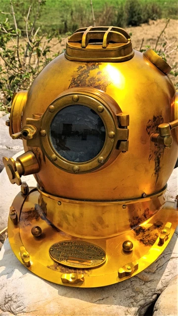 18& DIVING DIVERS Helmet U.S Navy Mark V Deep Sea Antique Scuba Vintage ...