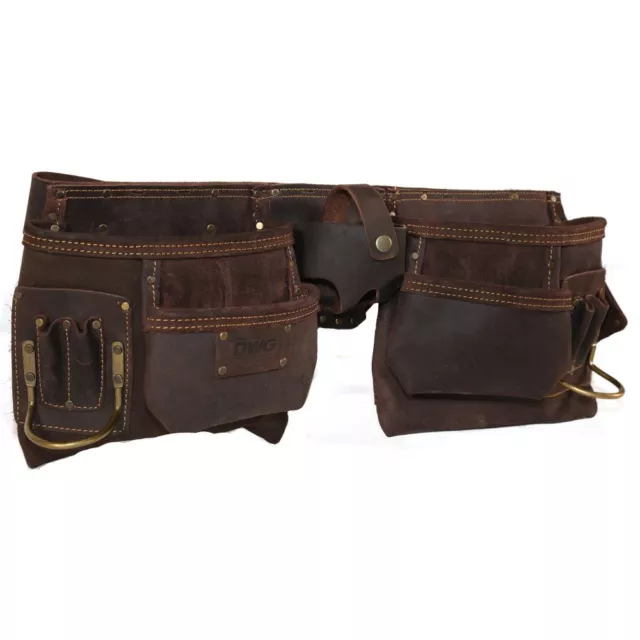 DWG Multi Beutel Tasche geölt dunkles Leder Schreiner Werkzeug Gürtel Schürze, CA30003