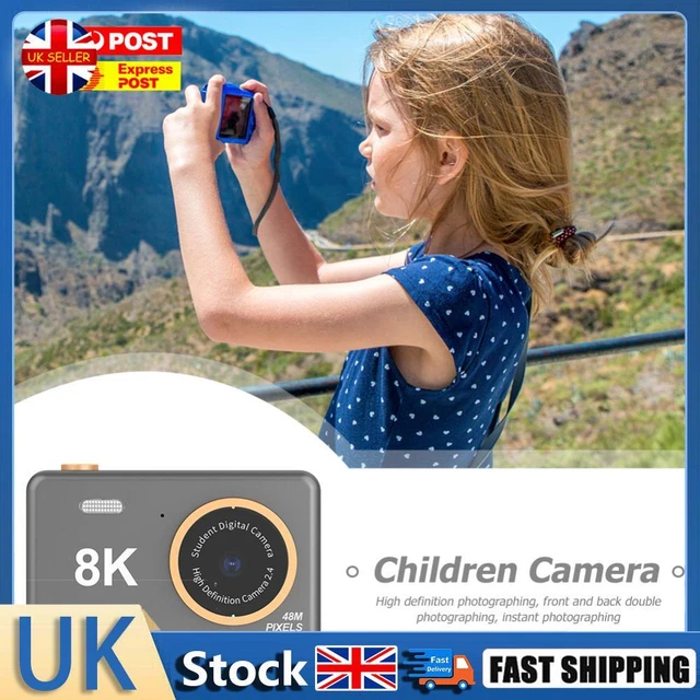 80MP 2.4 inch HD Screen Kids Digital Video Photo Camera with 32GB Card (Black) H