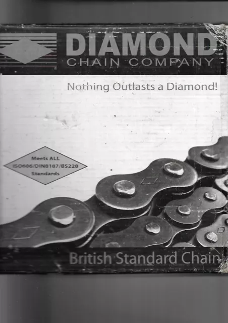 Chaîne diamantée Chaîne à rouleaux standard .ALL ISO 606/DINS 187/BS228 Standard