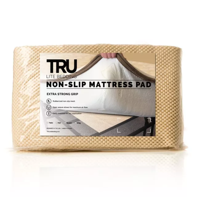 TRU Lite Bedding Extra Strong Non-Slip Mattress Grip Pad - Heavy Duty Rug Pad...