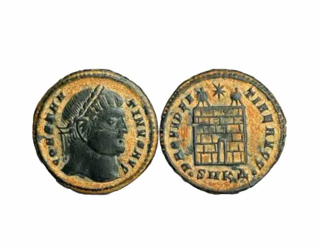 Constantine I Æ Nummus. Antioch, AD 327-328.