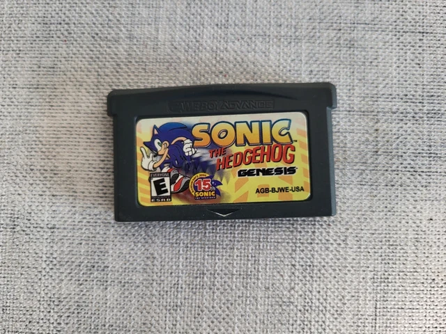 Sonic The Hedgehog Genesis Nintendo Gameboy Advance Video Game Boy Cart Sega
