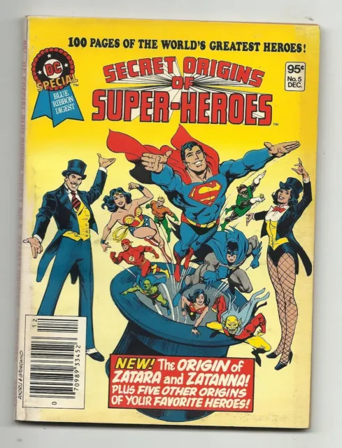 DC Special Blue Ribbon Digest #5 - Secret Origins of Super-Heroes - VG/FN 5.0