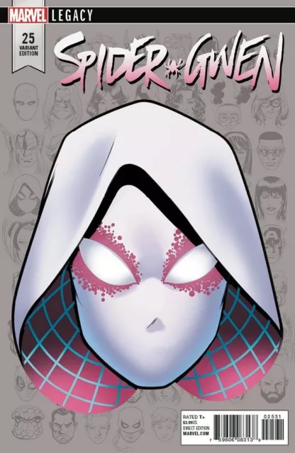 SPIDER GWEN 25 MIKE McKONE HEADSHOT VARIANT NM 1st GWENOM VENOM