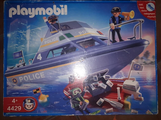PLAYMOBIL 4429 LANCHA policia police policial rescue City life EUR