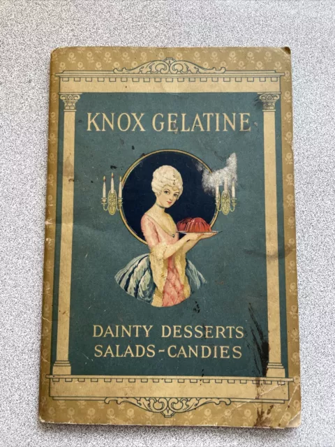 Vintage KNOX GELATINE Dainty Desserts Salads Candies Cookbook 1927 Recipes